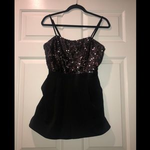 Black Sequin Romper